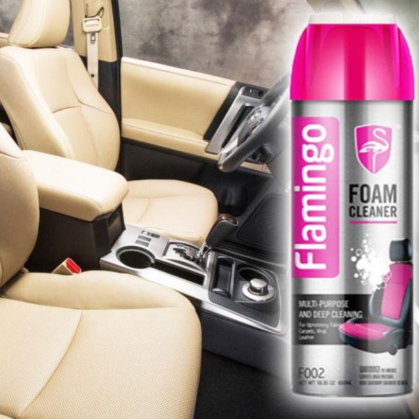 Bình Vệ Sinh Ghế Da Xe Hơi - Nội Thất Ô Tô Flamingo F002 650ml HÃNG PHÂN PHỐI CHÍNH THỨC