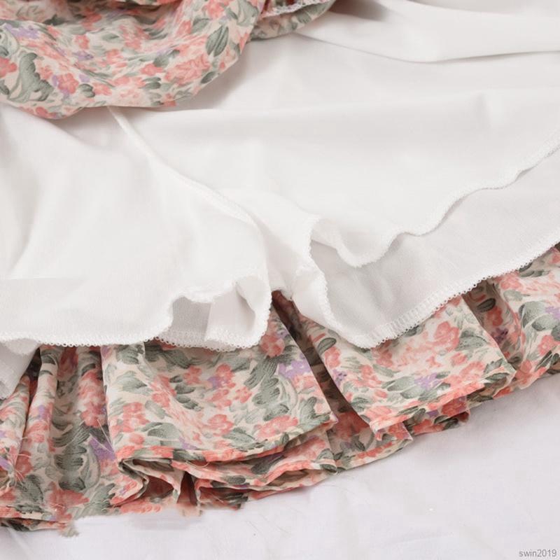 Chân Váy Voan Xếp Li In Họa Tiết Hoa Thanh Lịch Dành Cho Nữ | BigBuy360 - bigbuy360.vn