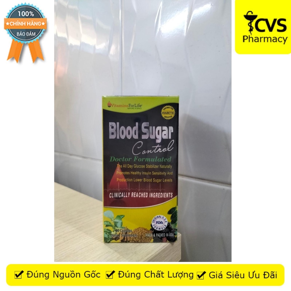 Blood Sugar Control - Giải Pháp Cho Người Bị Tiểu Đường, Cân Bằng Đường Huyết (Hộp 60 Viên) - CVS Pharmacy