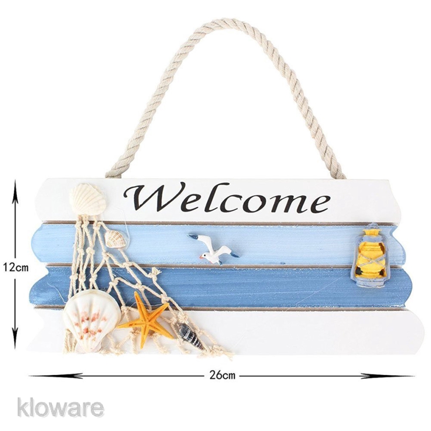 Biển hiệu Welcome bằng gỗ treo tường trang trí