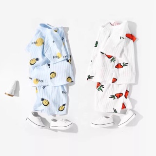 Bộ mặc nhà cotton bé trai bé gái