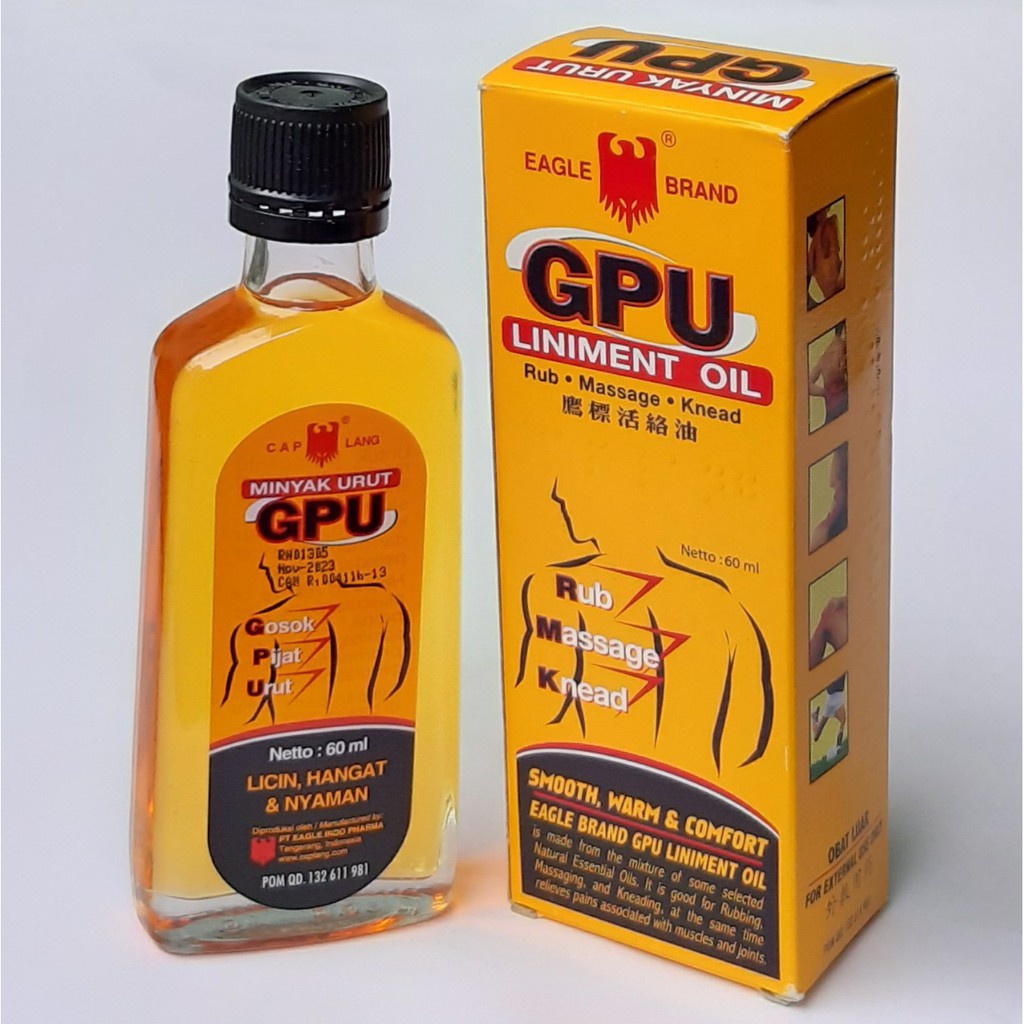 01 Dầu xoa bóp GPU Liniment Oil 60ml Indonesia