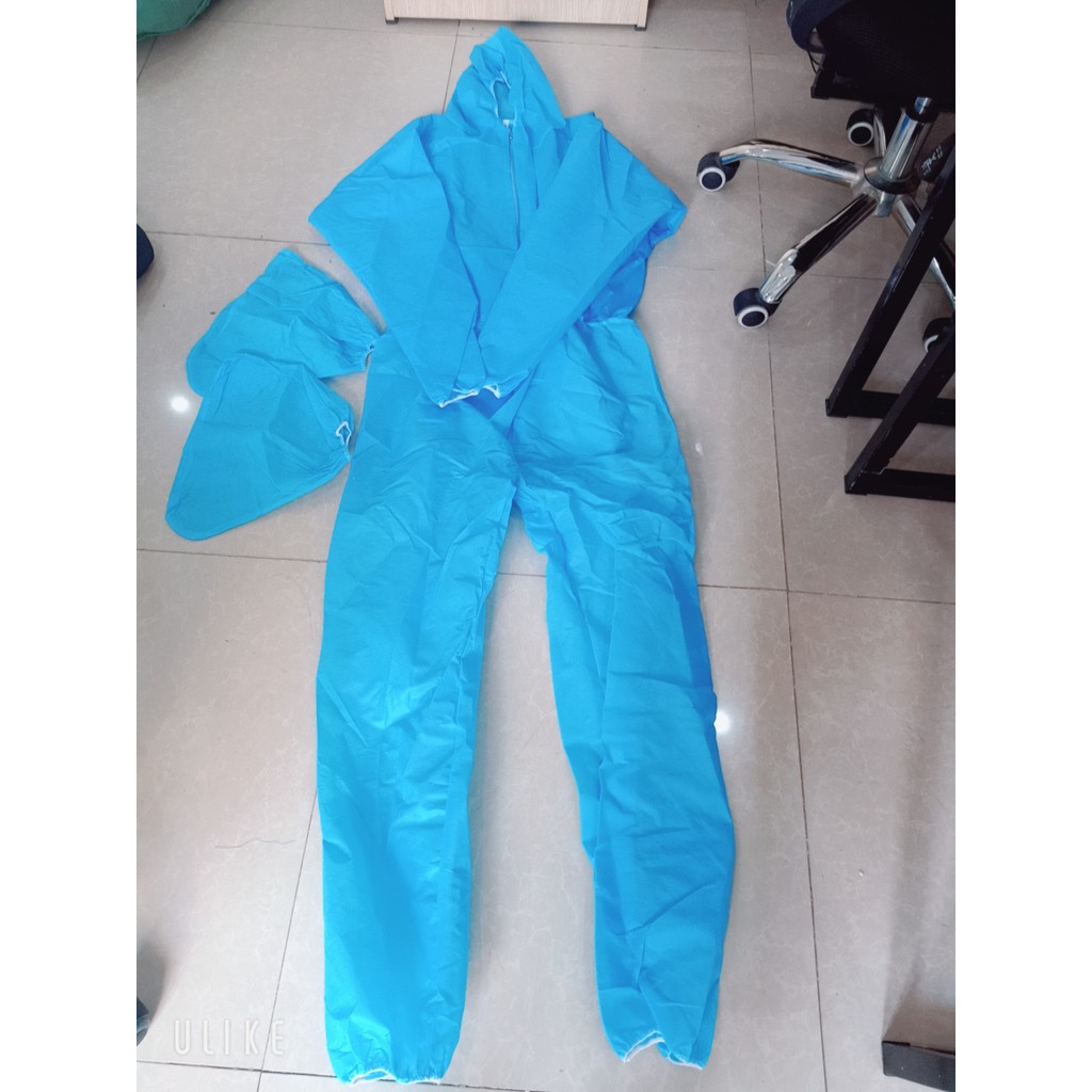 Bộ Bảo Hộ Phòng Dịch 7 Món, Quần Áo Đi Máy Bay Vải Không Dệt Dày dặn