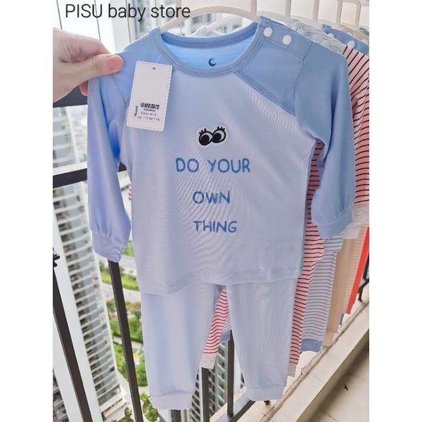 Moon - Bộ dài tay cài vai vải petit xinh yêu mẫu mới 2022 cho bé 6-18kg