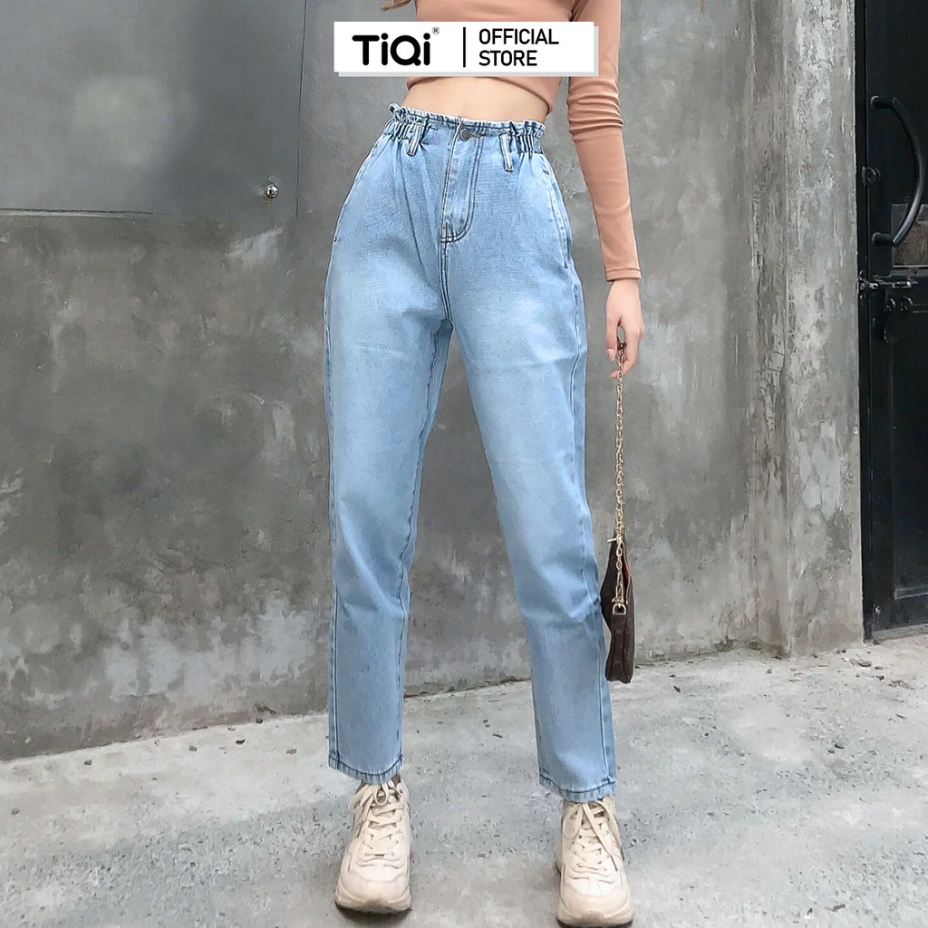 Quần baggy jean nữ màu xanh TiQi Jeans B1-178