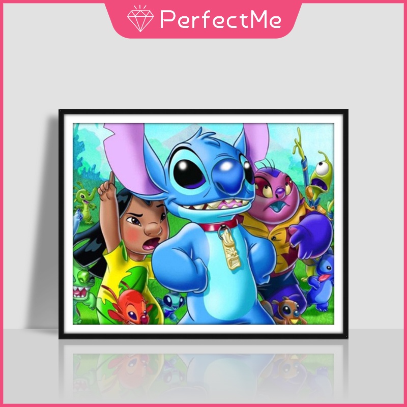 Bộ Tranh Đính Đá 5d Họa Tiết Hoạt Hình Độc Đáo Kích Thước 50x40cm DIY Dùng Trang Trí Nhà Cửa