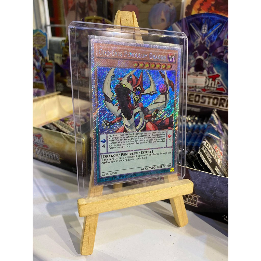 [ Dưa Hấu Yugioh ] Lá bài thẻ bài Odd Eyes Pendulum Dragon – Platinum Secret Rare - Tặng bọc bài nhựa bảo quản