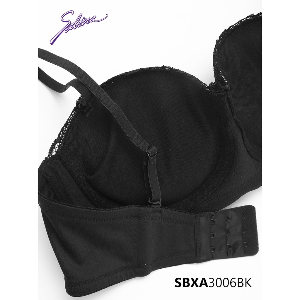 Combo Áo Lót Cúp Ngang Mút Dày Nâng Ngực Phối Ren Và Quần Đồng Bộ Màu Đen Doomm Doomm By Sabina SBXA3006BK+SUXA3006BK | BigBuy360 - bigbuy360.vn