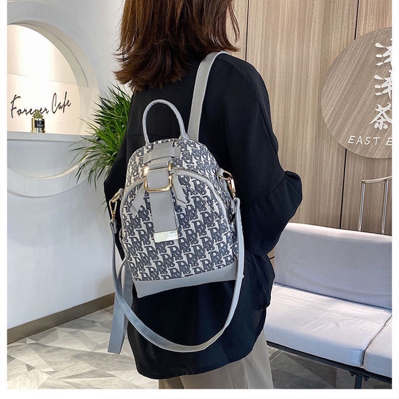 Balo Nữ Thời Trang Cao Cấp VINTAGE Đi Học Giá Rẻ Balo mini vải kẻ caro phong cách hàn quốc