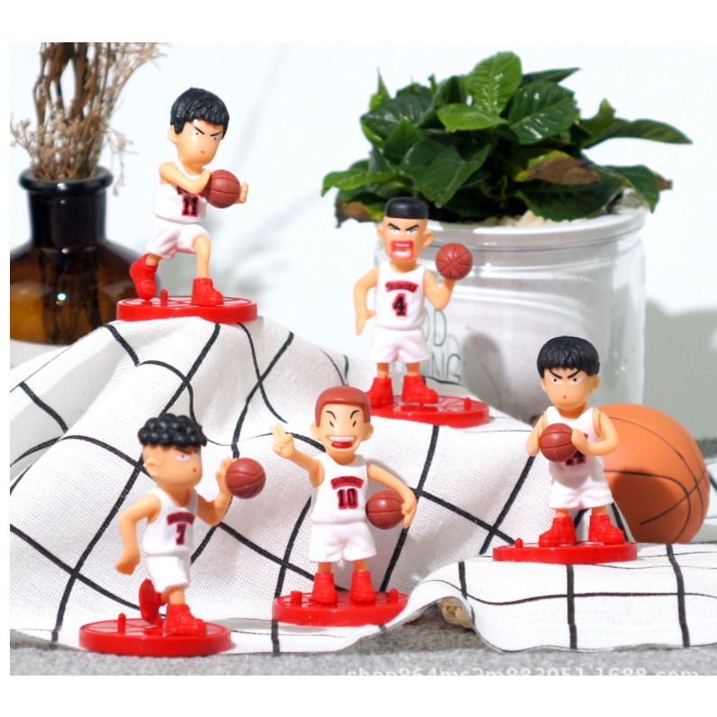 Set 5 mô hình trang trí bánh kem Slam Dunk bằng nhựa