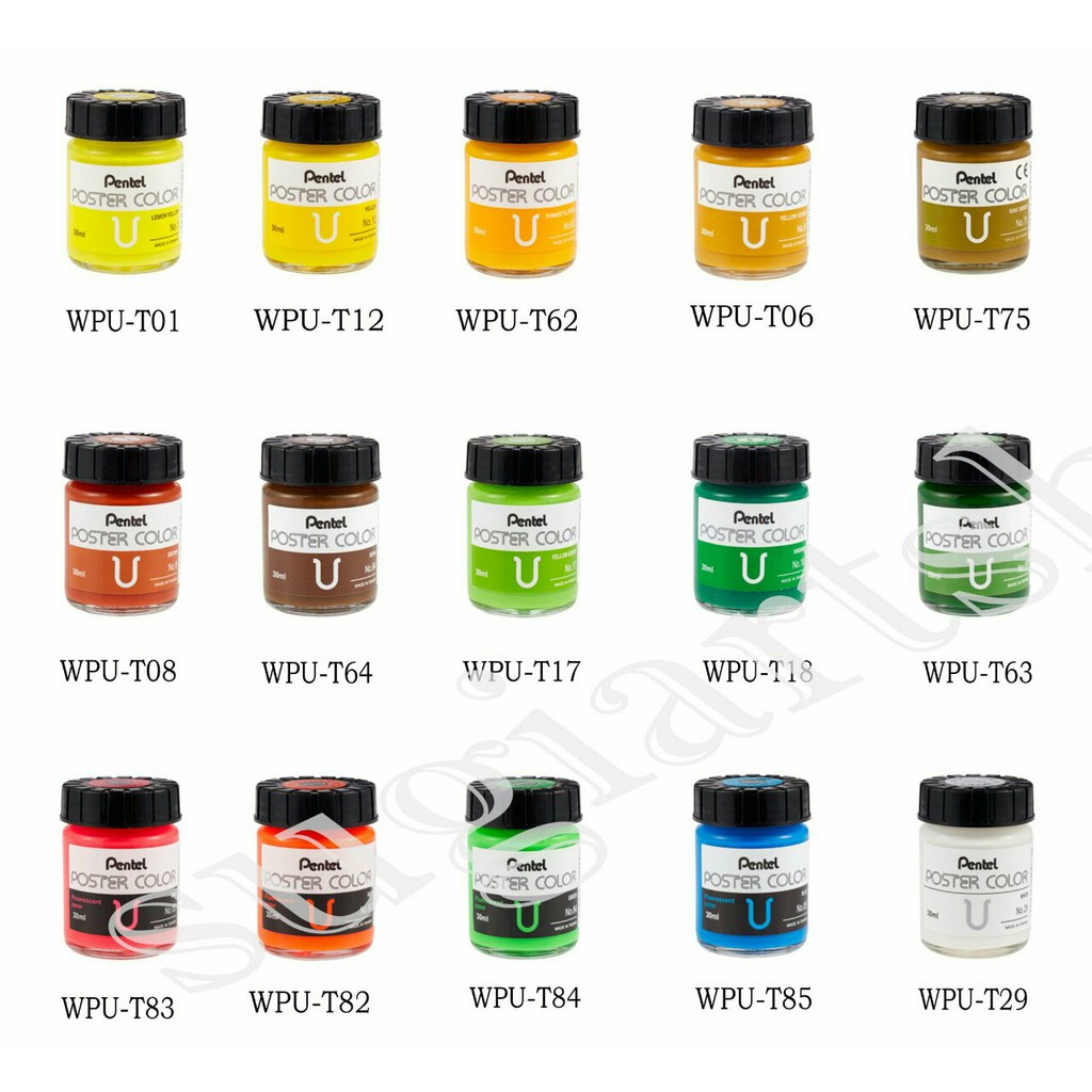 Màu Poster Pentel hủ lẻ 30ml/ Pentel Poster 30ml