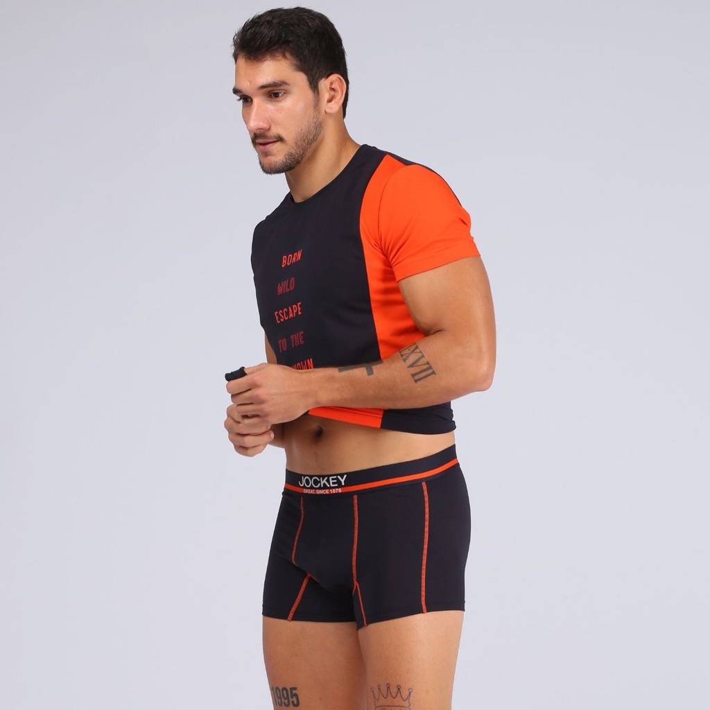 Quần Lót Nam Jockey Dáng Trunk Boxer Bản To Thun Cotton Co Giãn Mềm Mịn - JUMB0315