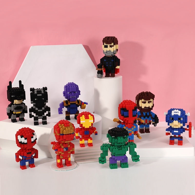 Đồ Chơi] Mô Hình Lego Lắp Ghép 3D Siêu Anh Hùng Marvel Captain Spiderman IronMan Batman