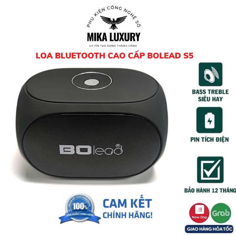 Loa bluetooth cao cấp Bolead S5 công suất 10W - âm bass cực nét,có khe cắm thẻ nhớ,usb Bảo Hành 12 Tháng lỗi 1 đổi 1