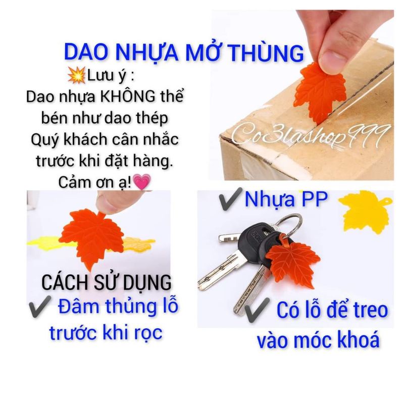 Dao nhựa rọc mở  thùng cartonMÀU NGẪU NHIÊN