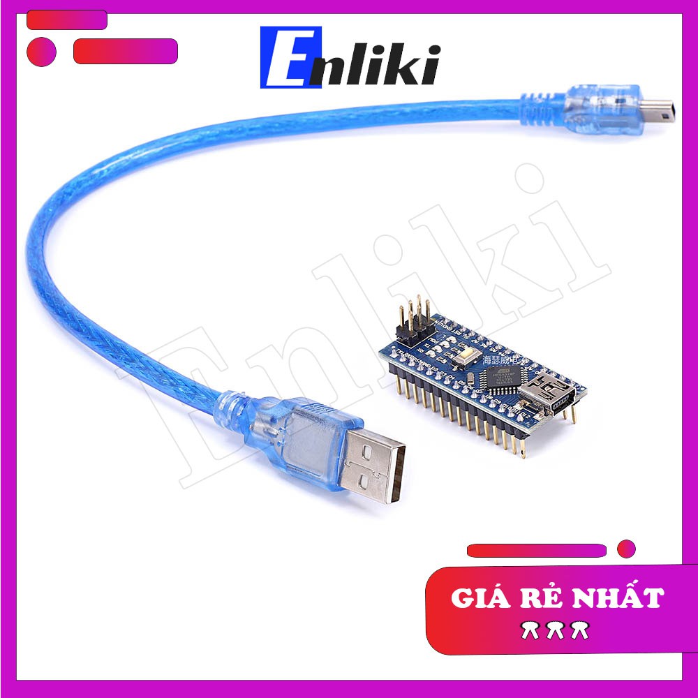 [Mã ELFLASH5 giảm 20K đơn 50K] Kit arduino Nano v3.0 - chip atmega328P và Cáp USB