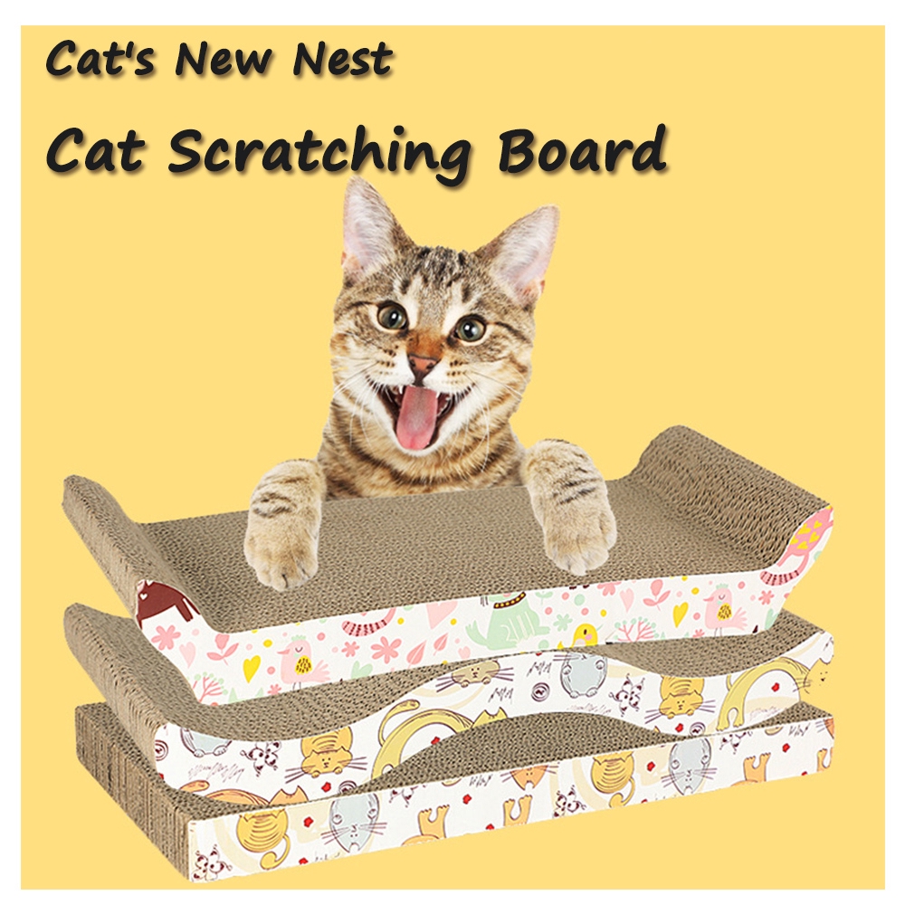 Cat Scratching Board Vật nuôi Scratcher Tấm bìa cứng Nguồn cung cấp đồ chơi cho mèo