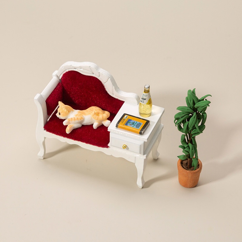Ghế Sofa Đồ Chơi Mini Tỉ Lệ 1 / 12 Cho Nhà Búp Bê