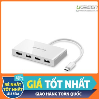 Cáp chuyển đổi usb type-c sang hub 3.0 & hdmi ugreen 40374 chính hãng