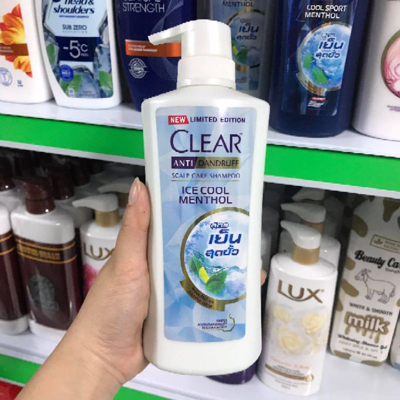 Dầu gội clear Thái Lan - Clear Bạc Hà Mẫu Mới 480ml