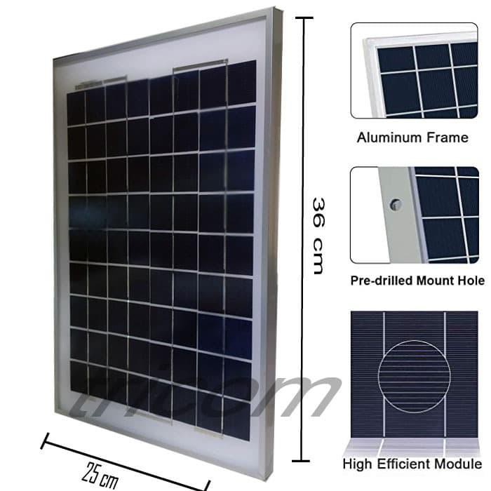 Tấm Pin Năng Lượng Mặt Trời Polycrystalline 10w