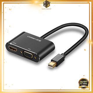 Cáp chuyển đổi Mini DisplayPort sang HDMI và VGA Ugreen 20422 màu đen cao cấp - Hapugroup