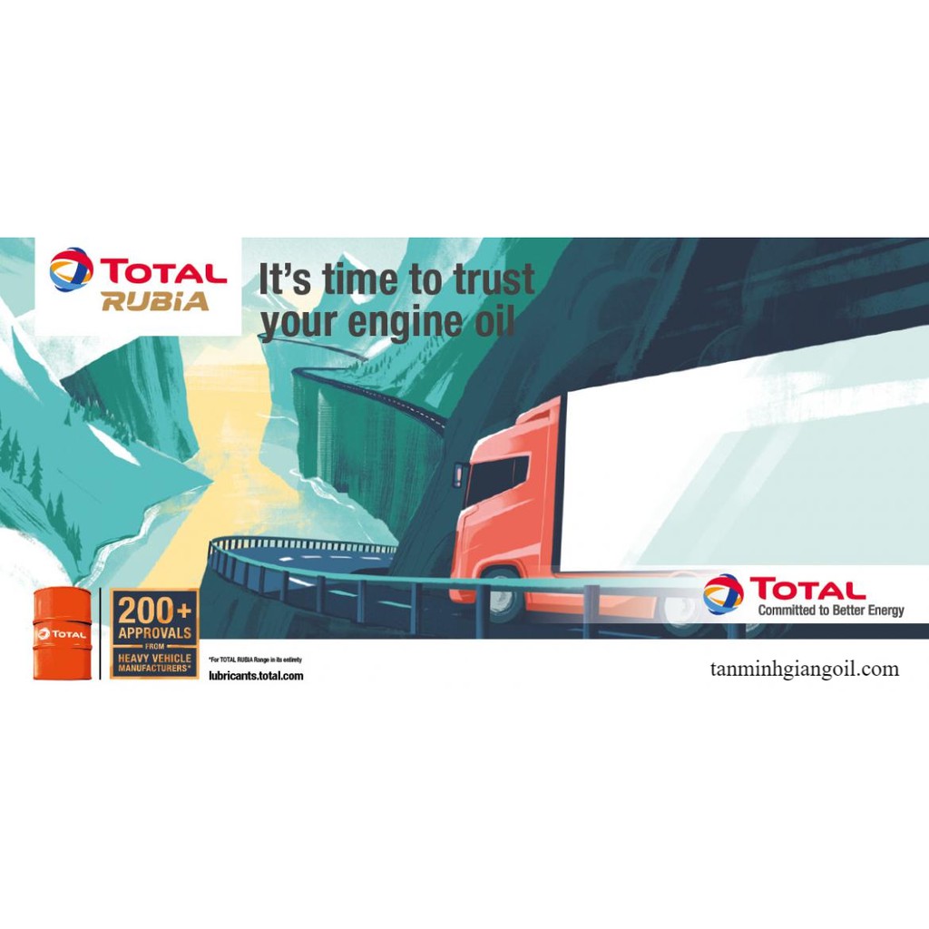 Dầu bôi trơn động cơ diesel TOTAL RUBIA TIR 7400 15W40