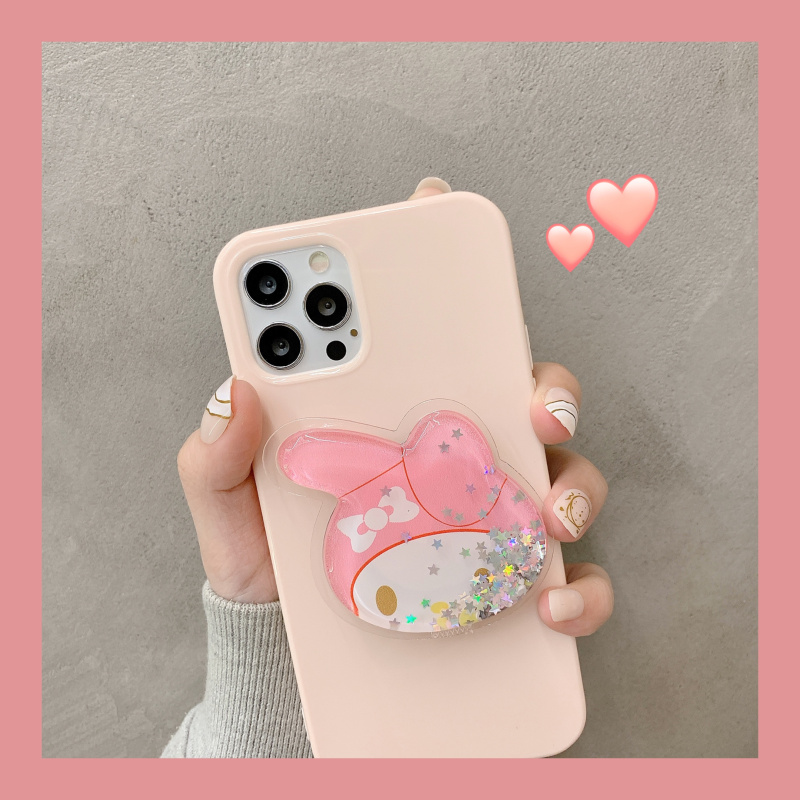 Ốp điện thoại mềm phối giá đỡ hình thỏ melody cho SAMSUNG J2 J7 PRIME J5 J4 PLUS A6 A8 A9 A7 2018 note 8 9 10 plus