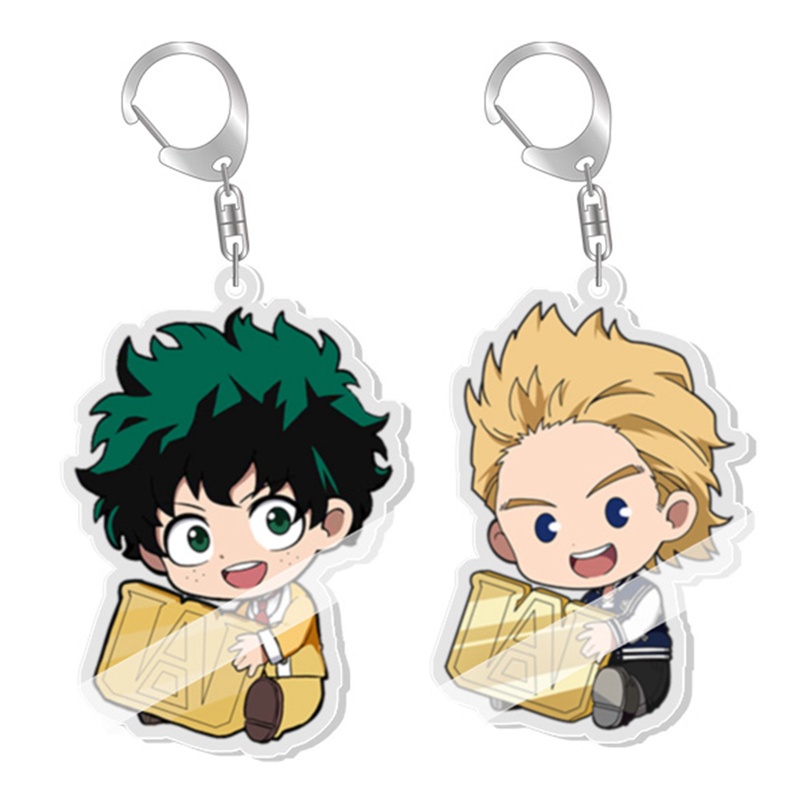 Móc khóa nhựa acrylic trong suốt thiết kế kiểu nhân vật phim My Hero Academia