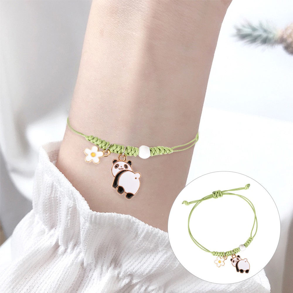 Vòng Tay Dây Rút Đính Hạt Sứ Hình Trái Cây Dễ Thương