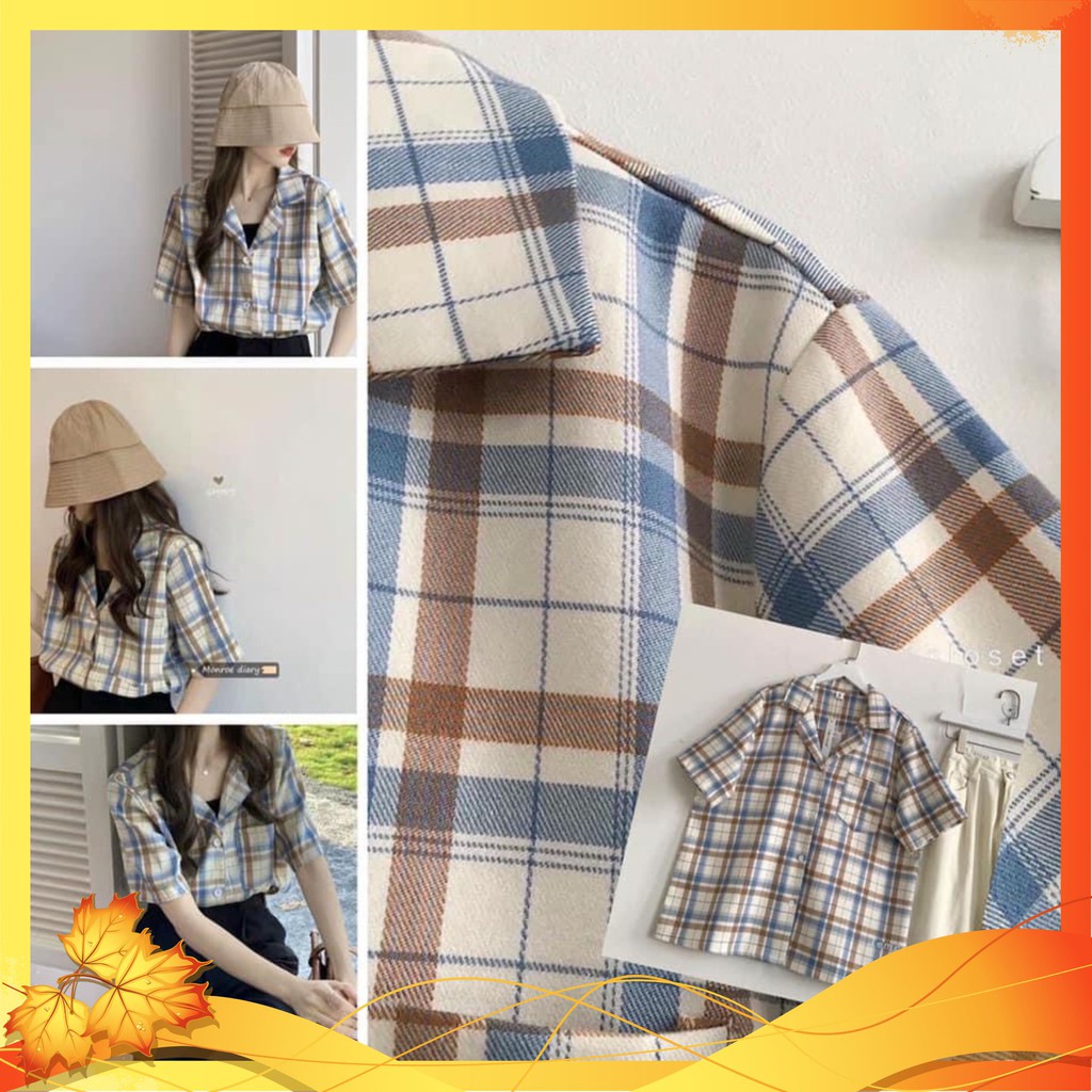 ÁO Sơ Mi 💯ÁO Kẻ Caro 💯Nữ form dáng rộng-vải kate mềm mịn-không nhăn-không xù-mẫu hottrend thời trang-cá tính Mã ASC01 | BigBuy360 - bigbuy360.vn