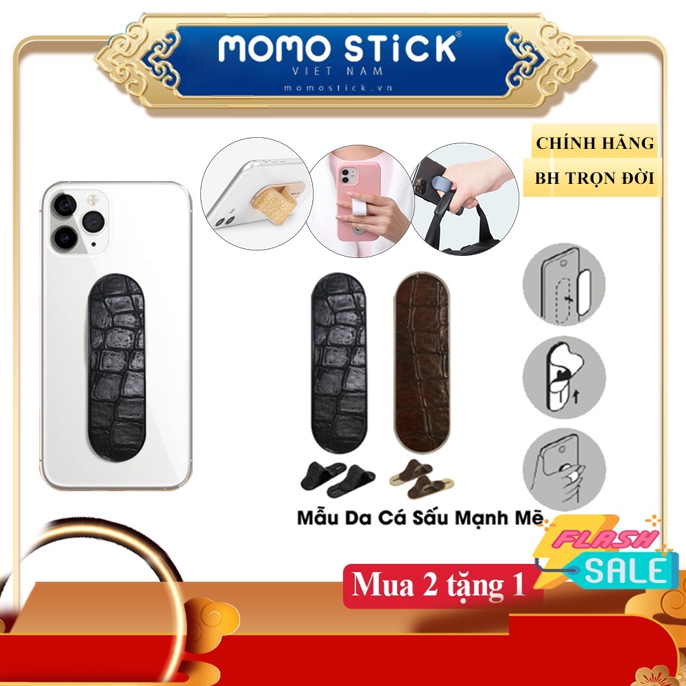 Giá Đỡ ĐT Đa Năng 7 in 1 Momostick Chính Hãng_Bảo Hành Trọn Đời_Iring điện thoại, giá kê điện thoại_da cá sấu