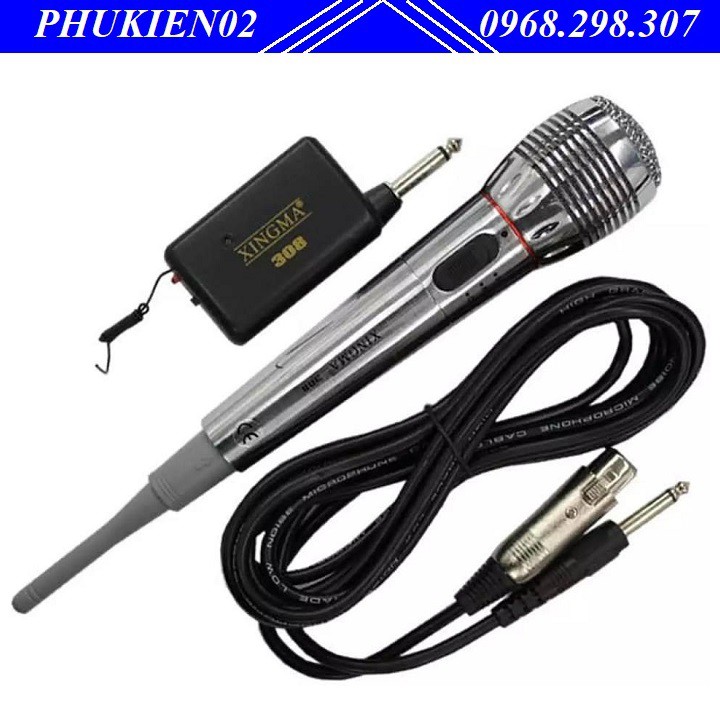 MICRO THU ÂM HÁT KARAOKE WIRELESS KHÔNG DÂY XINGMA AK308