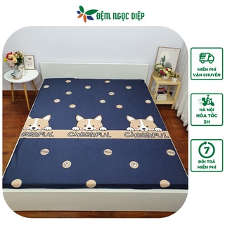 Ga chống thấm cotton trải giường nằm trực tiếp 2 trong 1 nhiều màu (được chọn mẫu)