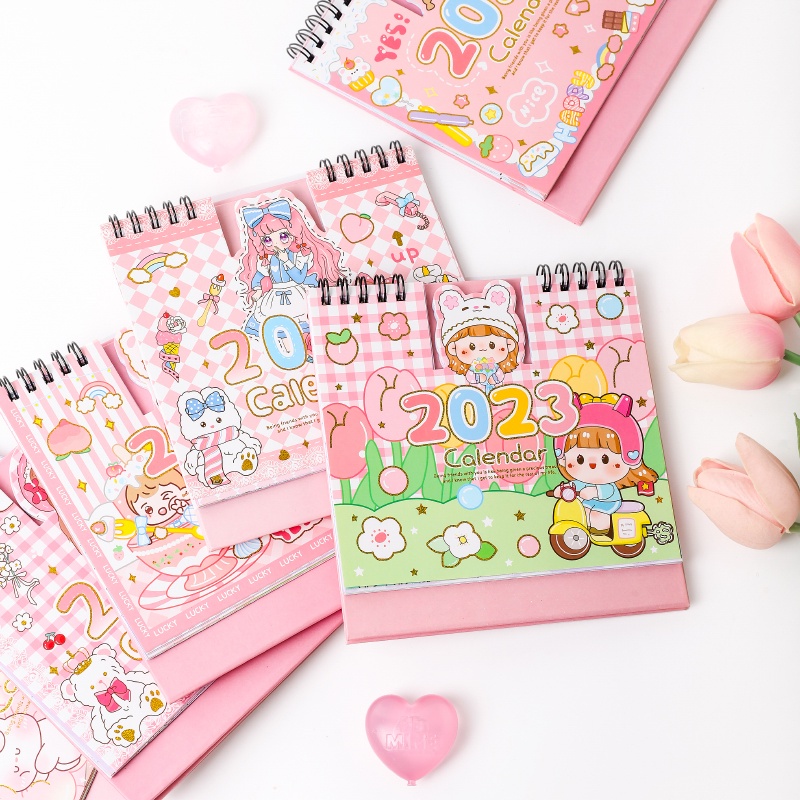 Lịch Để Bàn Năm 2023 Họa Tiết Hoạt Hình Dễ Thương Bắt Mắt
