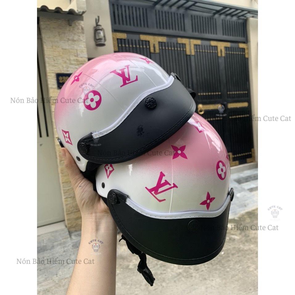 Nón Bảo Hiểm Dán Sticker Cute, Nhựa ABS Cứng Cáp Giao Màu Ngẫu Nhiên CUTE CAT