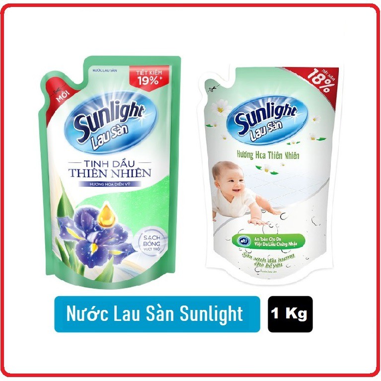 Nước Lau Sàn SUNLIGHT Tinh Dầu Thiên Nhiên Túi