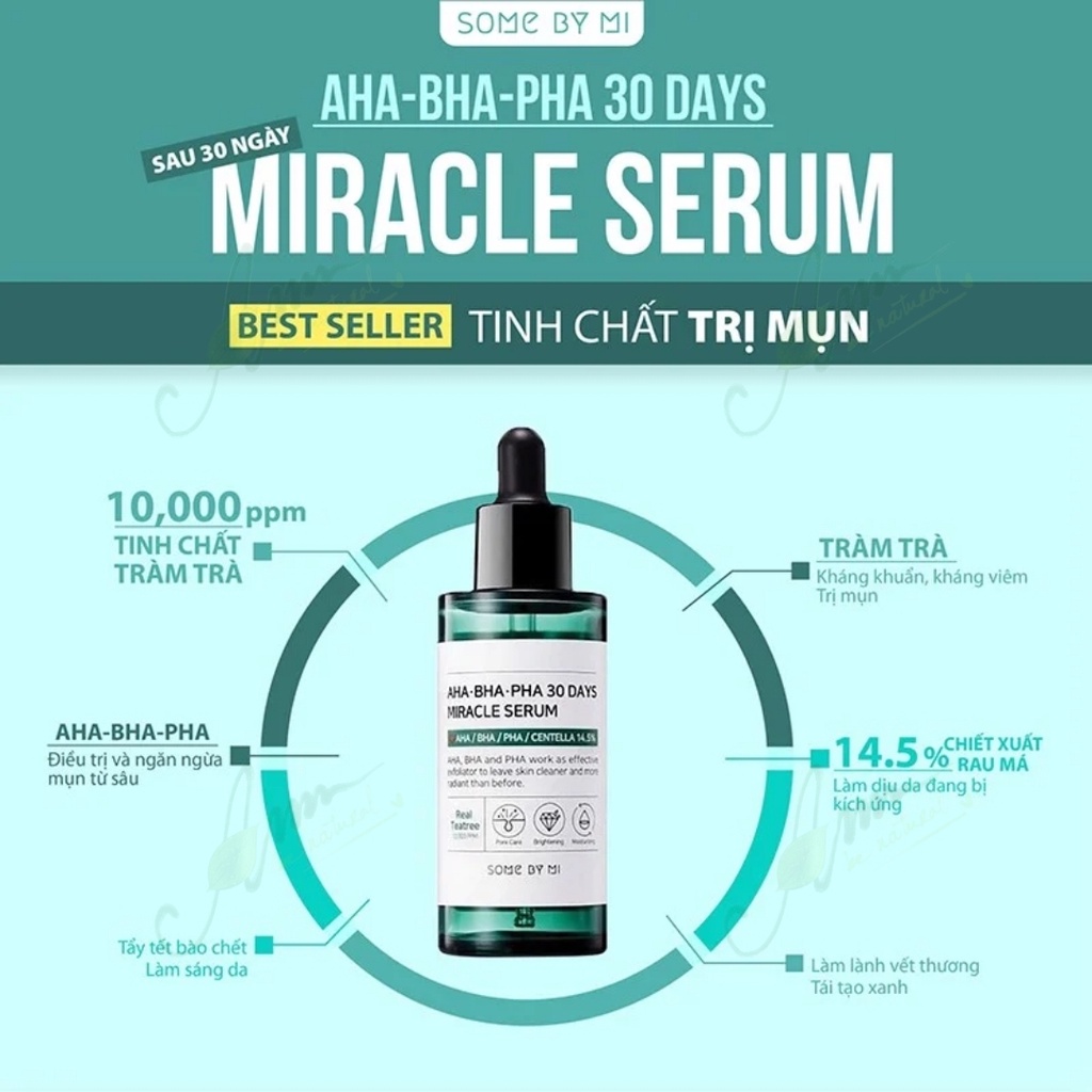 Serum Giảm mụn Some By Mi AHA/BHA/PHA 30 Days Miracle Serum 50ml