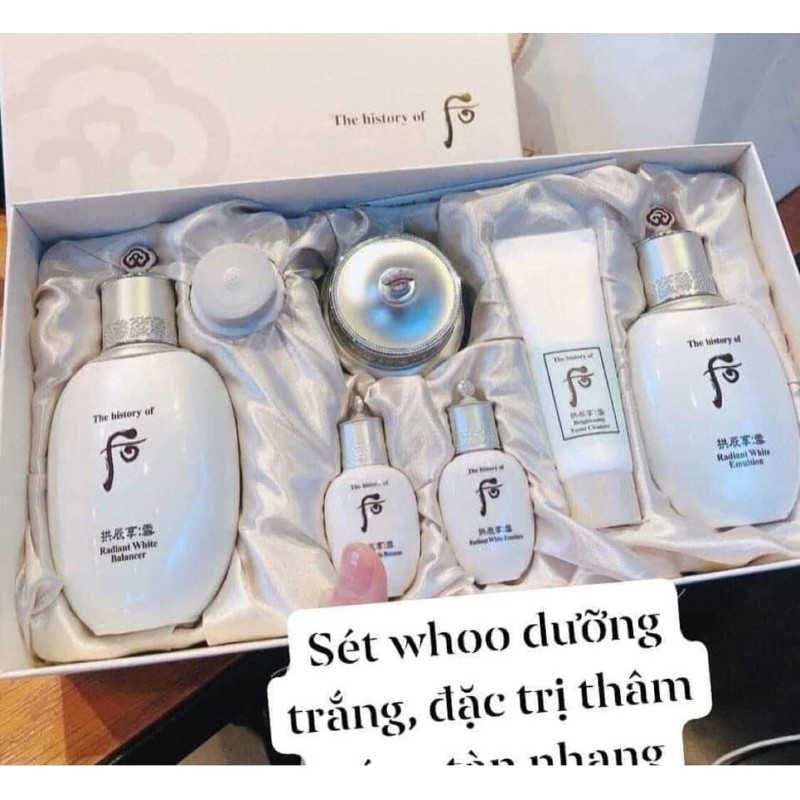 SET WHOO WHITENING- SET WHOO DƯỠNG TRẮNG DA-MỜ THÂM NÁM,TÀN NHANG, CHỐNG LÃO HÓA