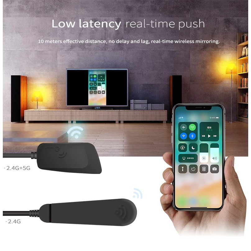 Thiết bị truyền hình ảnh từ điện thoại laptop máy tính bảng ipad iphone lên Tivi HDMI không dây Miracast K6