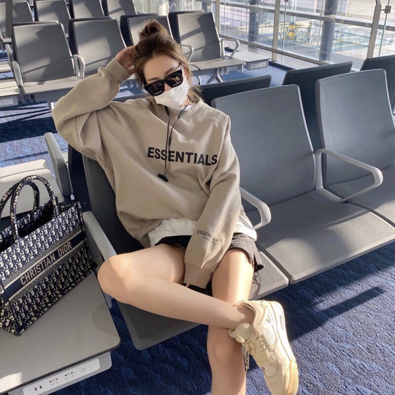 Áo thun dài tay form rộng chữ Essentail_Áo unnisex dài tay thu đông basic, cá tính (3 màu)