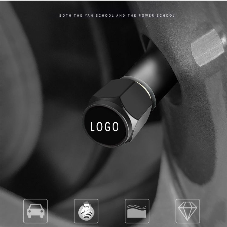 Bộ 5 nắp van bánh xe hơi Kia chuyên dụng