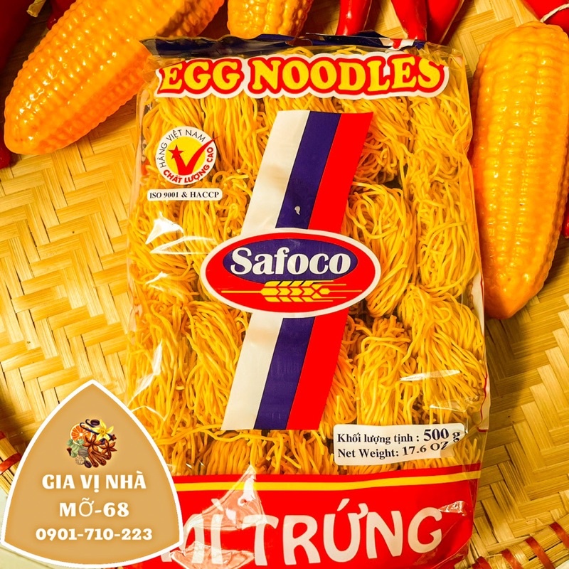 Mì trứng hột gà Safoco- gói 500gr