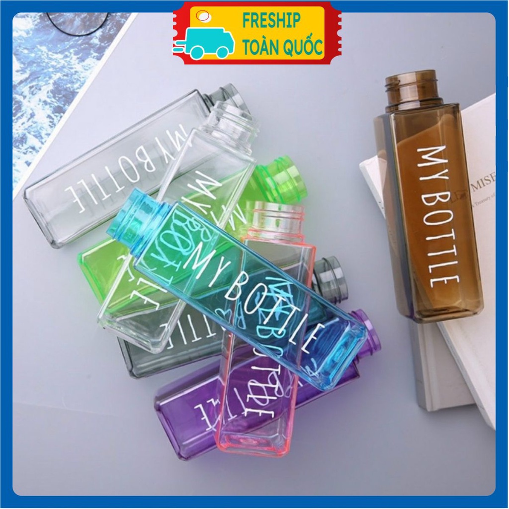 PVN26146 Bình nước nhựa vuông MY BOTTLE dễ thương T2 .