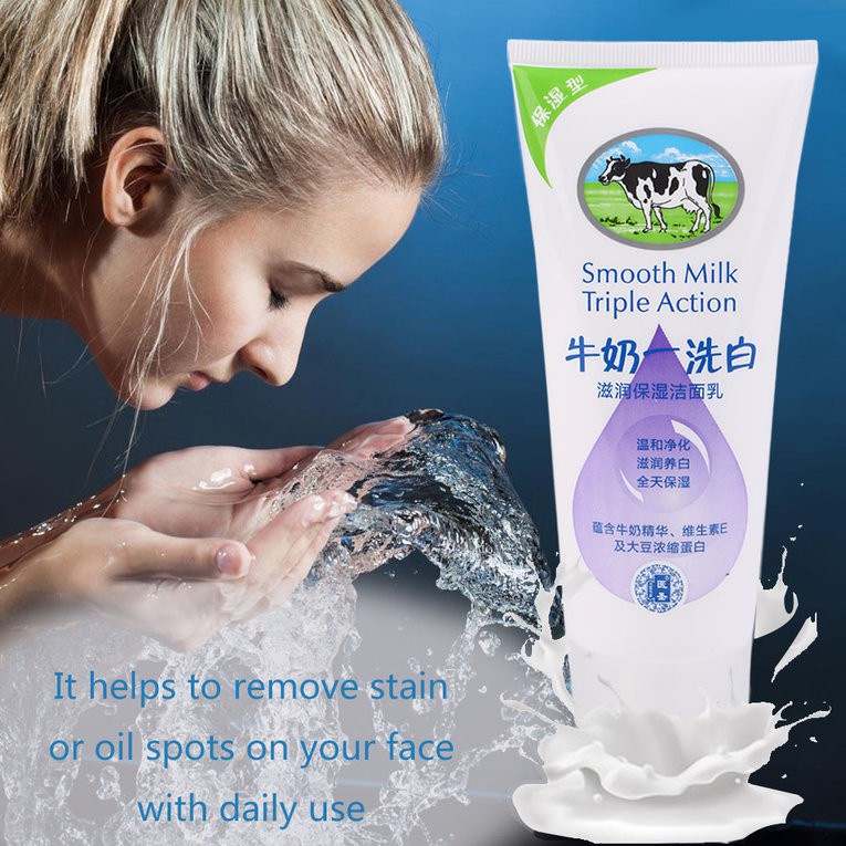 twivnignt Milk Facial Cleaning Moisturizing Cleaning Cream Skin Wash Facial Cleanser