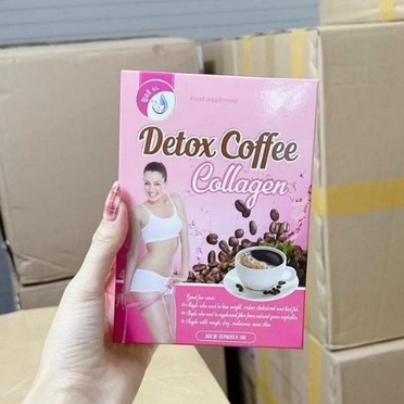 (Hộp 10 gói)Cà phê Detox Collagen giảm cân