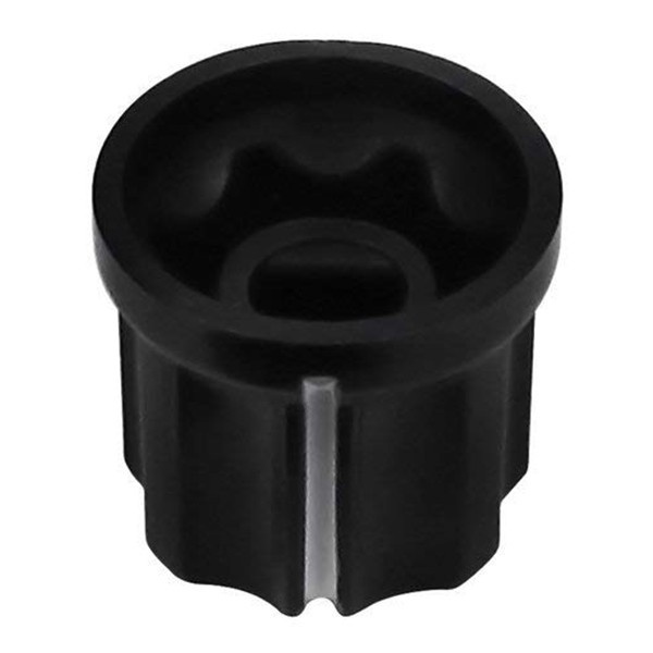 180degree D-Type Shaft Guitar Bass Pot Knobs Black Pack Of 12