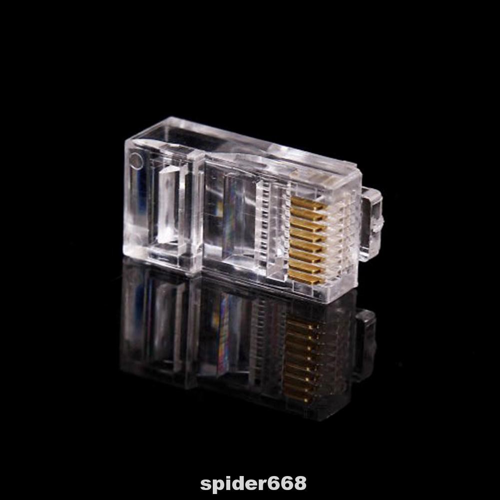 Set 100 Đầu Nối Dây Cáp Mạng Ethernet Trong Suốt | BigBuy360 - bigbuy360.vn