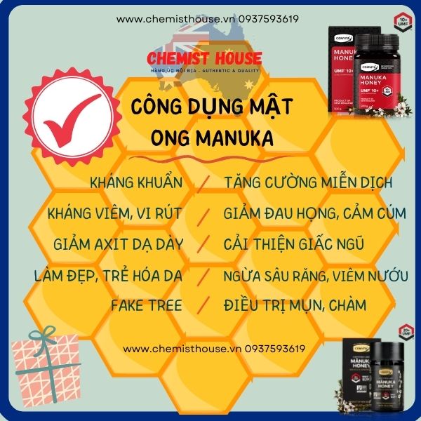 [Hàng chuẩn] MẬT ONG MANUKA COMVITA NEW ZEALAND