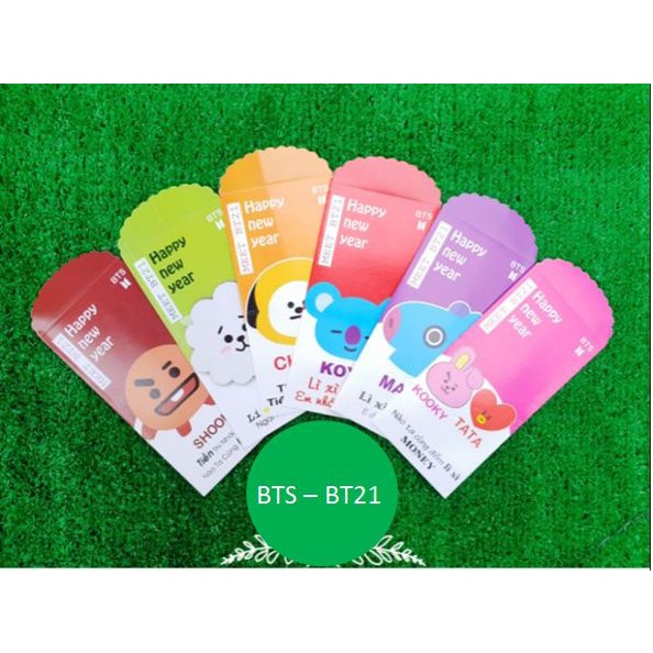 bao lì xì BTS  nhân vật hoạt hình  cute